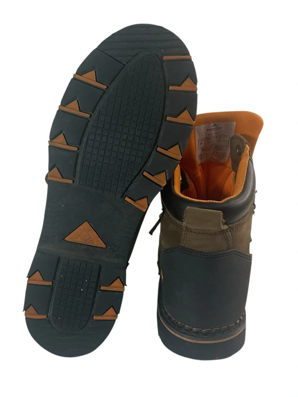 Ridgecut RCT002TS Men’s Waterproof Steel Toe Work Boots Brown Leather Size 11 W